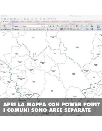 Mappa dei comuni della provincia di Terni ppt