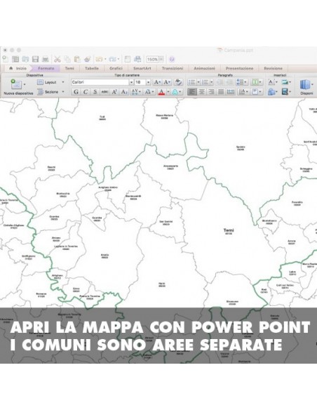 Mappa dei comuni della provincia di Terni ppt