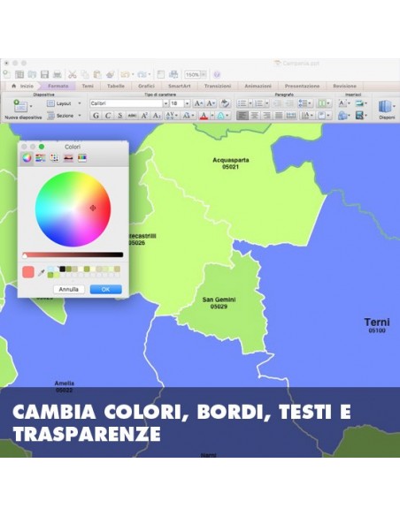 Mappa dei comuni della provincia di Terni ppt