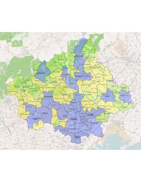 Mappa dei comuni della provincia di Treviso ppt