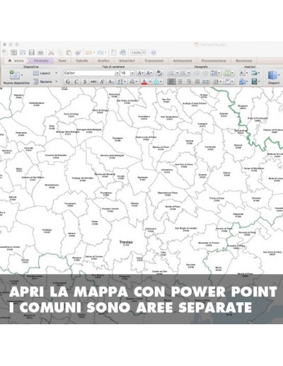 Mappa dei comuni della provincia di Treviso ppt