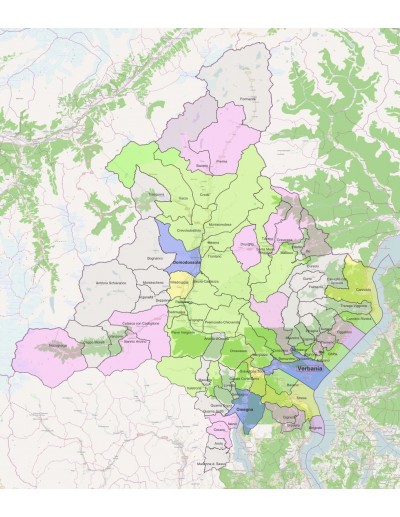 Mappa dei comuni della provincia di...