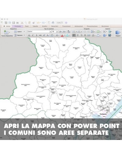 Mappa dei comuni della provincia di...