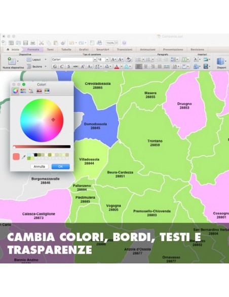 Mappa dei comuni della provincia di Verbano-Cusio-Ossola ppt