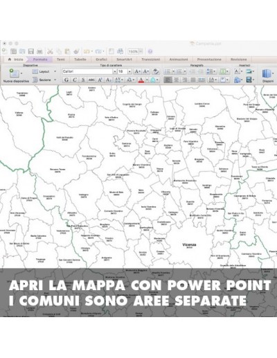 Mappa dei comuni della provincia di Vicenza ppt