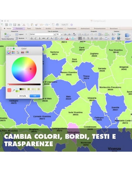 Mappa dei comuni della provincia di Vicenza ppt