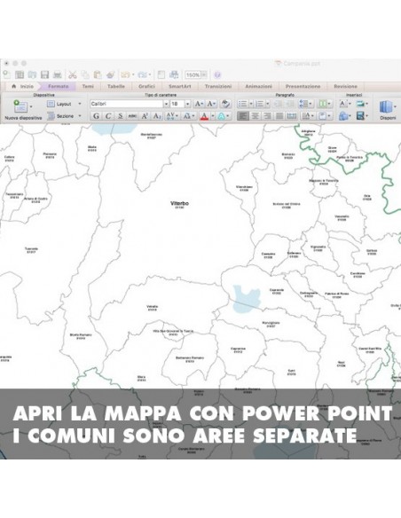 Mappa dei comuni della provincia di Viterbo ppt