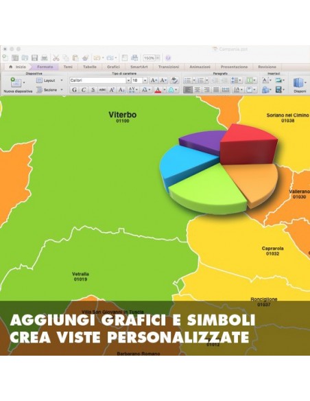 Mappa dei comuni della provincia di Viterbo ppt