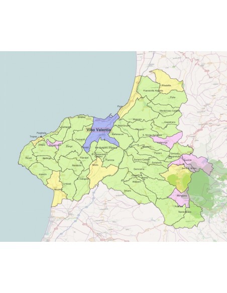 Mappa dei comuni della provincia di Vibo Valentia ppt
