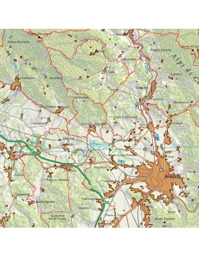 Mappa stradale con comuni d'Italia scala...
