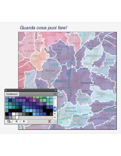 Mappa stradale con comuni d'Italia scala...