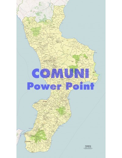 Mappa dei comuni della Calabria ppt