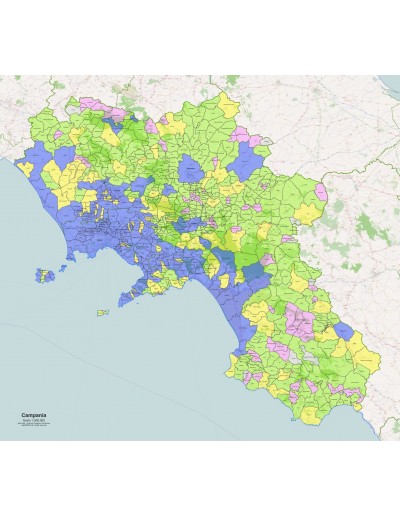 Mappa dei comuni della Campania ppt