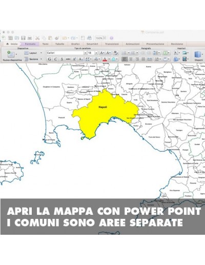 Mappa dei comuni della Campania ppt