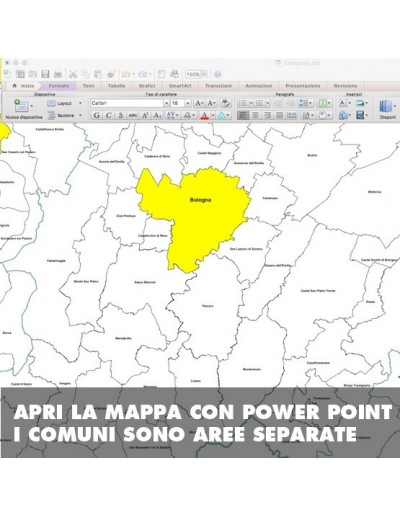 Mappa dei comuni dell'Emilia Romagna ppt