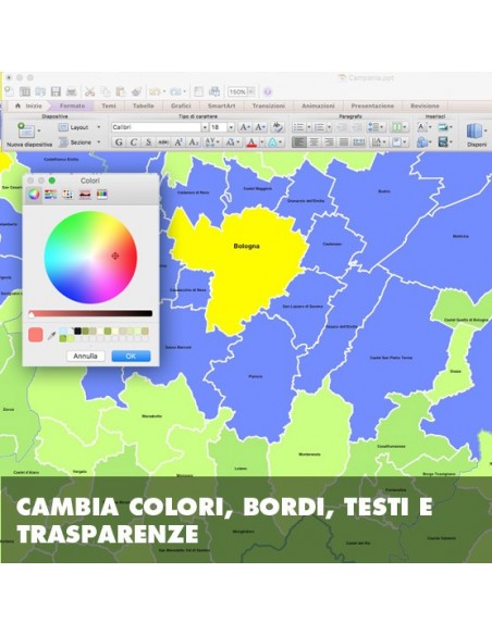 Mappa dei comuni dell'Emilia Romagna ppt