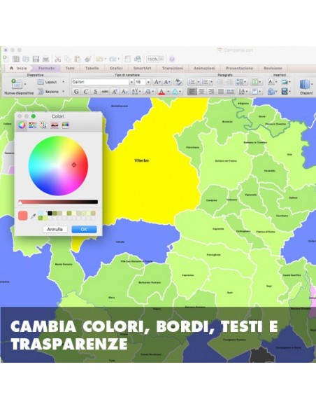 Mappa dei comuni del Lazio ppt