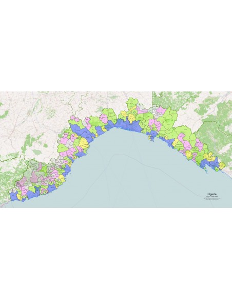 Mappa dei comuni della Liguria ppt
