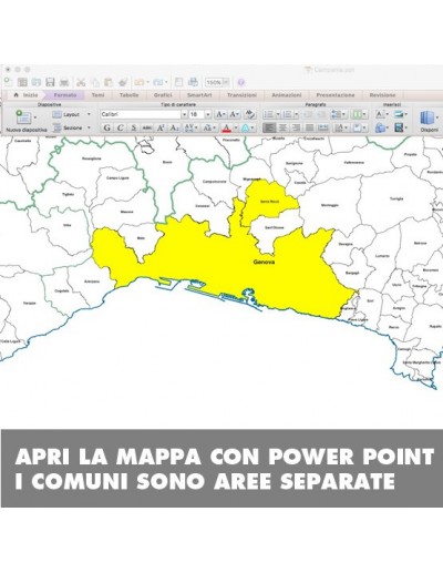 Mappa dei comuni della Liguria ppt