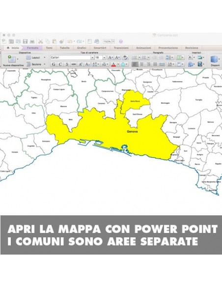 Mappa dei comuni della Liguria ppt