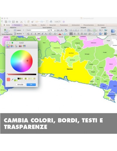 Mappa dei comuni della Liguria ppt