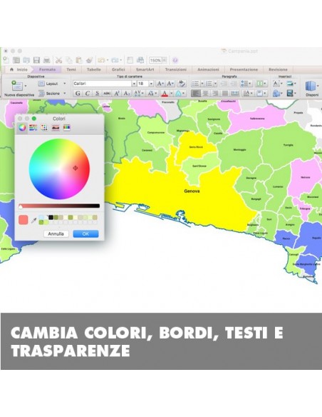 Mappa dei comuni della Liguria ppt