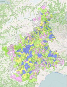 Mappa dei comuni del Piemonte ppt 2