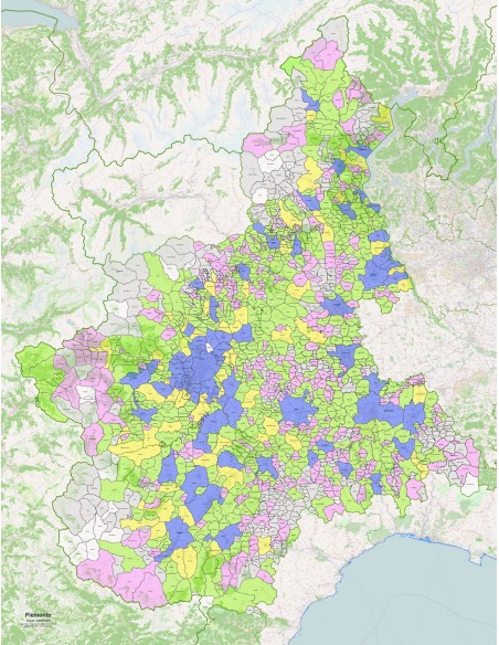 Mappa dei comuni del Piemonte ppt