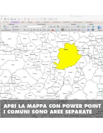 Mappa dei comuni del Piemonte ppt
