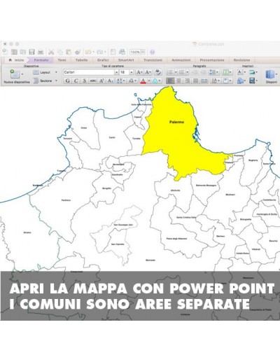 Mappa dei comuni della Sicilia ppt