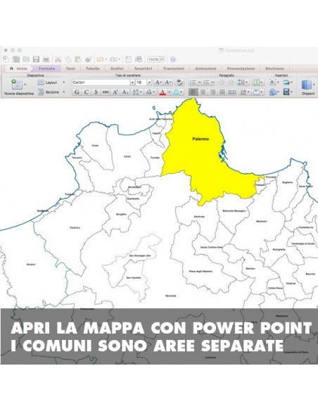 Mappa dei comuni della Sicilia ppt
