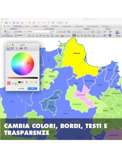 Mappa dei comuni della Sicilia ppt