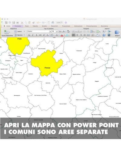 Mappa dei comuni della Toscana ppt