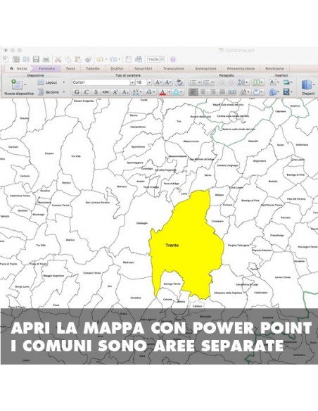 Mappa dei comuni del Trentino Alto Adige ppt