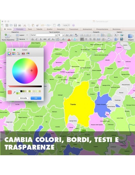 Mappa dei comuni del Trentino Alto Adige ppt