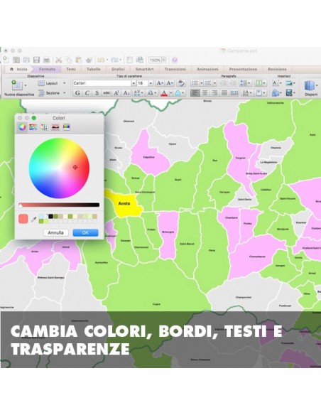 Mappa dei comuni della Valle d'Aosta ppt