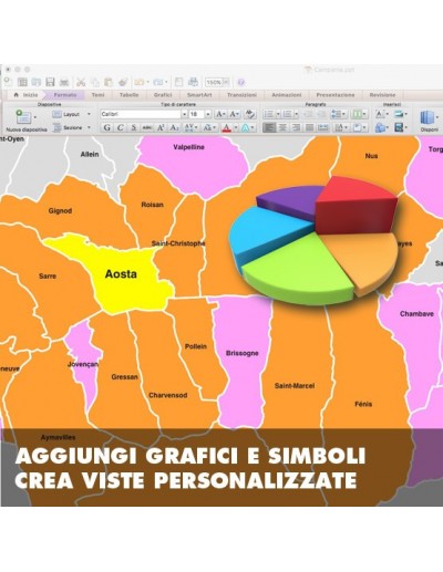 Mappa dei comuni della Valle d'Aosta ppt