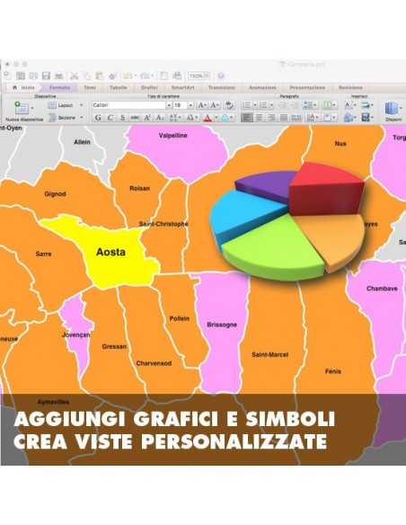 Mappa dei comuni della Valle d'Aosta ppt