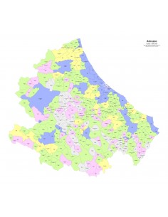 Mappa dei comuni e CAP dell'Abruzzo PowerPoint 2