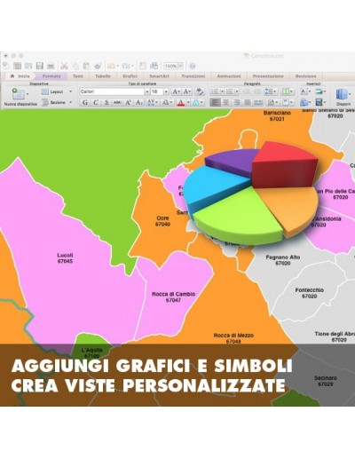Mappa dei comuni e CAP dell'Abruzzo PowerPoint