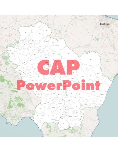 Mappa dei comuni e CAP della Basilicata PowerPoint
