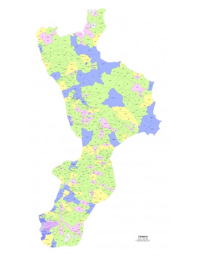 Mappa dei comuni e CAP della Calabria PowerPoint