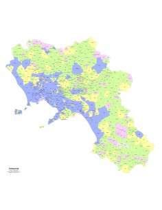 Mappa dei comuni e CAP della Campania PowerPoint 2