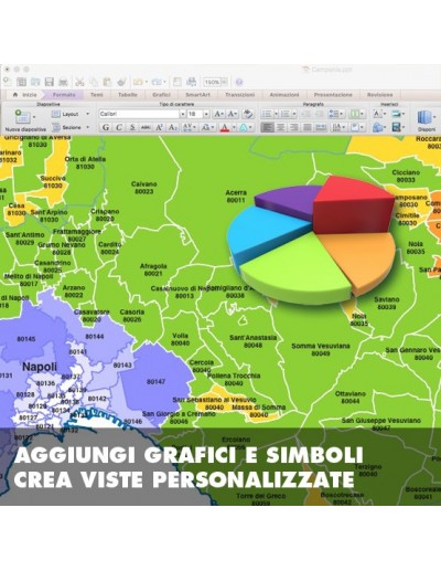 Mappa dei comuni e CAP della Campania PowerPoint