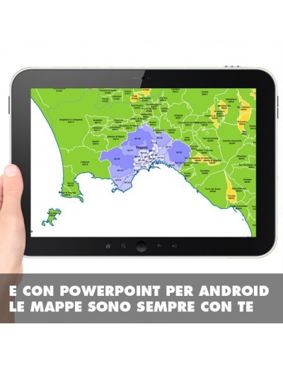 Mappa dei comuni e CAP della Campania PowerPoint