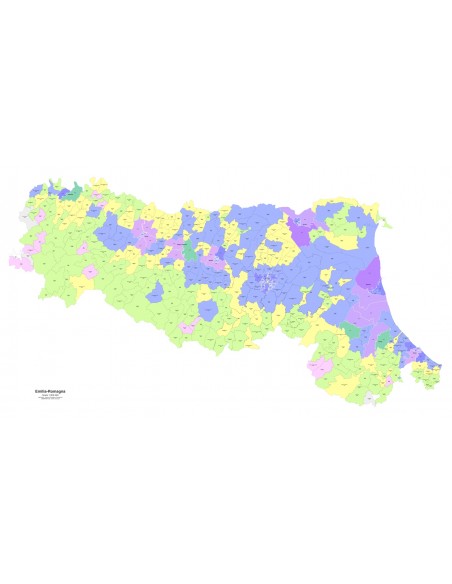 Mappa dei comuni e CAP dell'Emilia Romagna PowerPoint