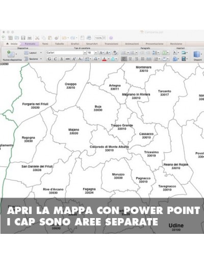 Mappa dei comuni e CAP del Friuli Venezia...