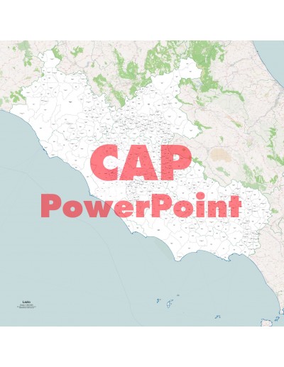 Mappa dei comuni e CAP del Lazio PowerPoint