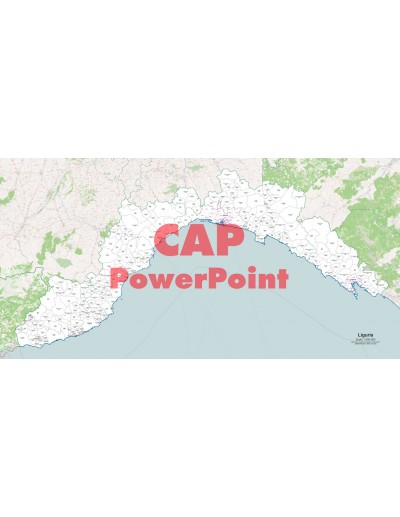 Mappa dei comuni e CAP della Liguria PowerPoint