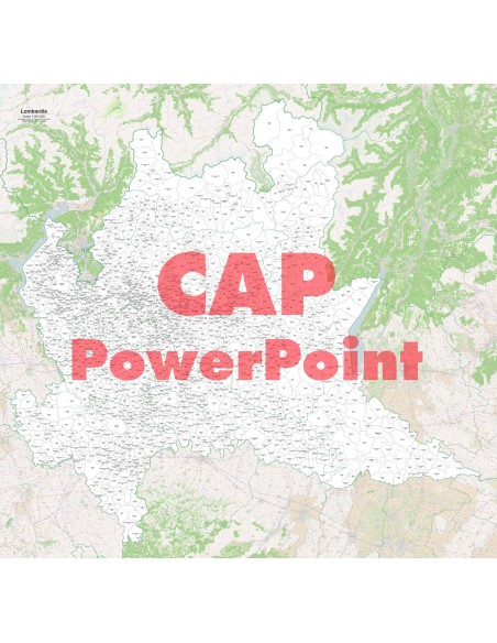 Mappa dei comuni e CAP della Lombardia PowerPoint